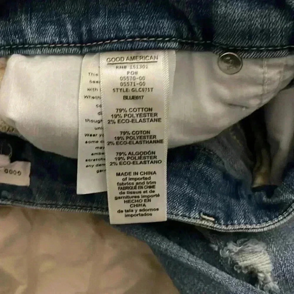 Good American - denim straight jeans - size 0/25 - EUC - Picture 5 of 8